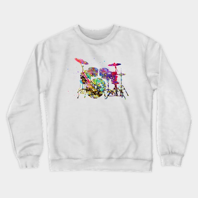 Drums Crewneck Sweatshirt by erzebeth